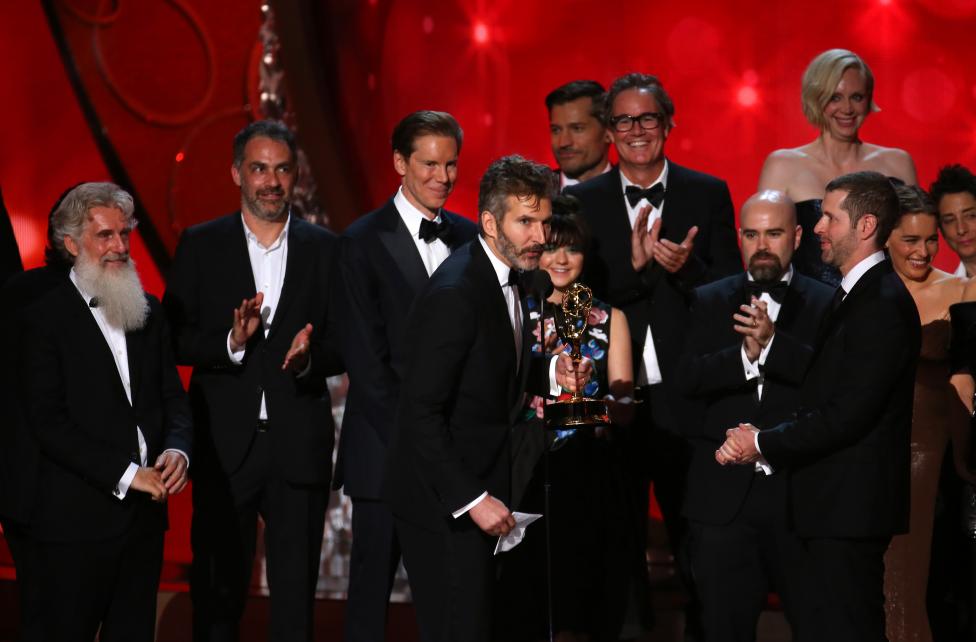 Executive Producers Benioff and Weiss accept the award for Oustanding Drama Series at the 68th Primetime Emmy Awards in Los Angeles Executive Producers Benioff and Weiss accept the award for Oustanding Drama Series at the 68th Primetime Emmy Awards in Los Angeles